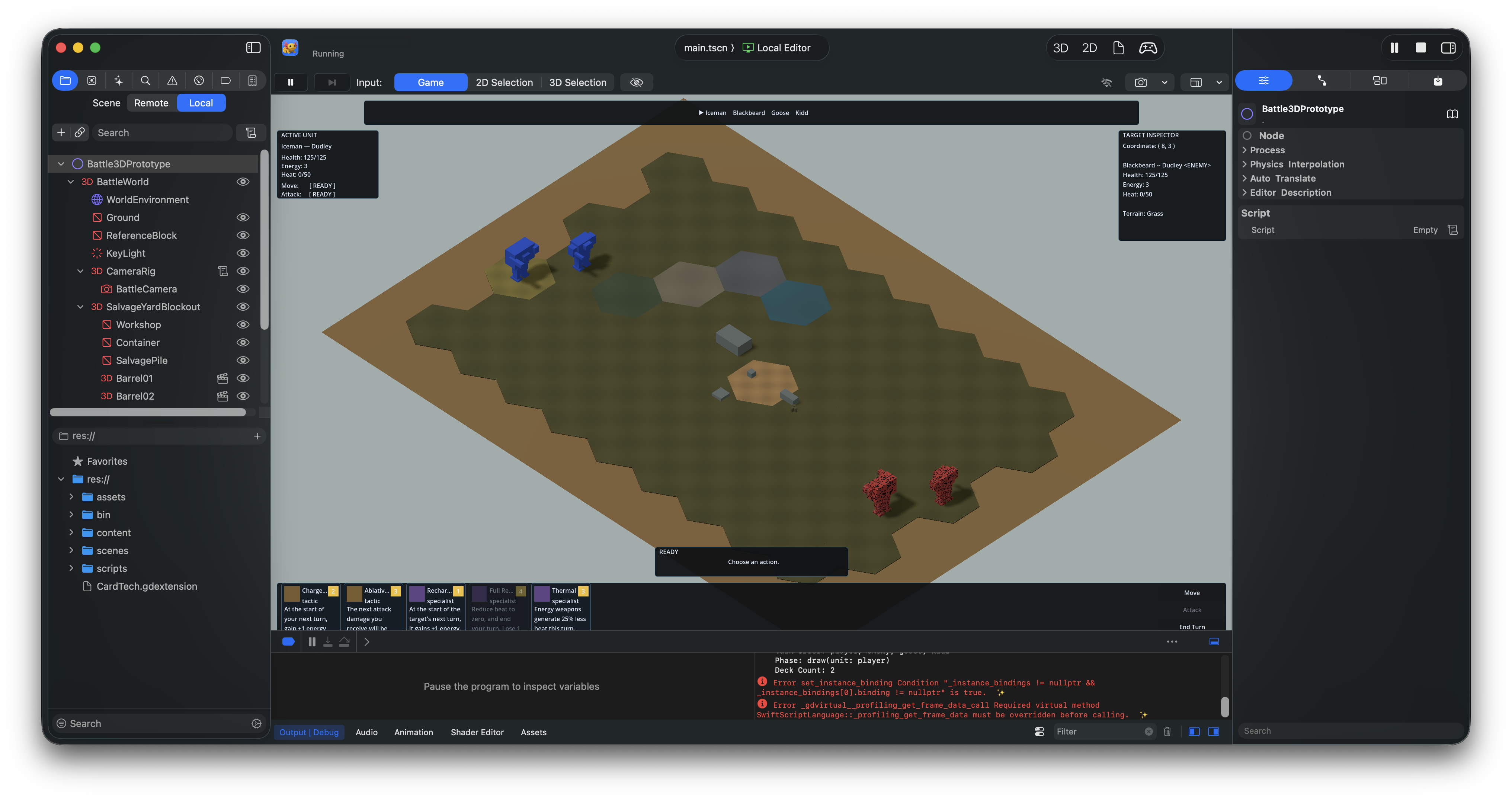 Running the game in godot