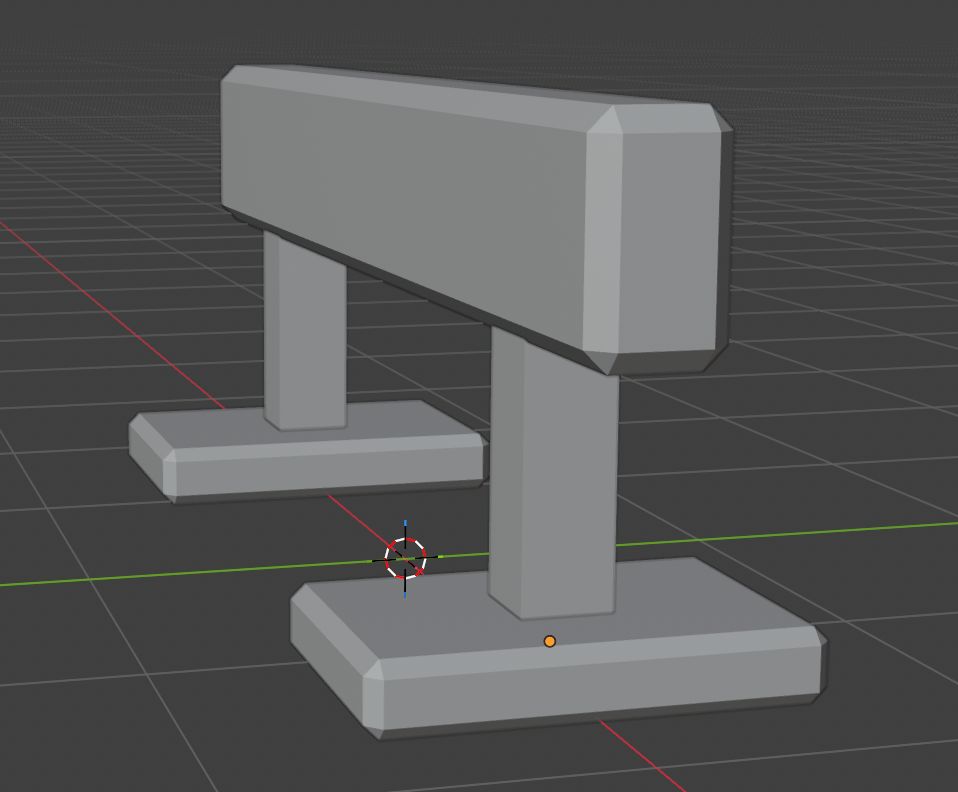 A chamfered beam