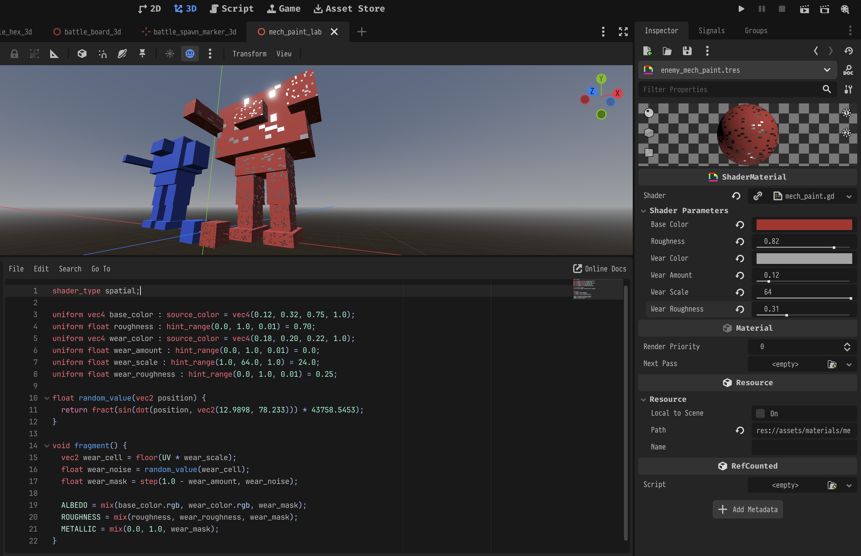 Full shader editing workflow Full shader editing workflow