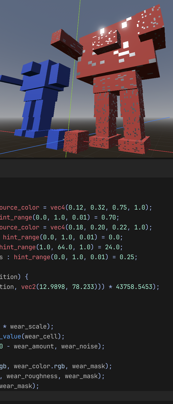 A partial screenshot of Godot while editing a shader